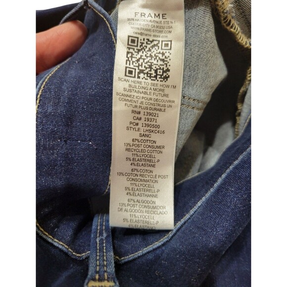 Frame Le High Skinny Crop Jeans Women’s Size 29 Blue Denim Stretch G3.7 - Picture 5 of 11